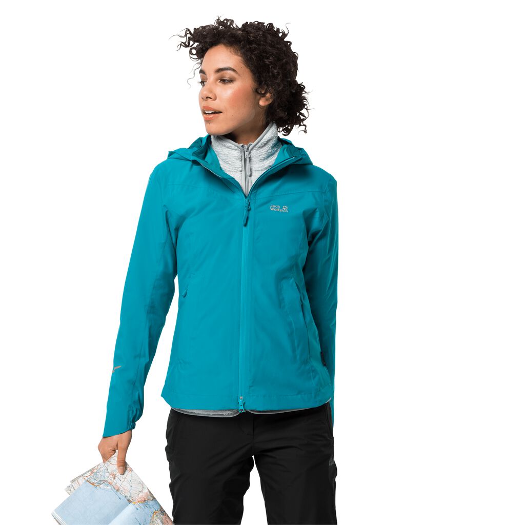 Jack Wolfskin ATLAS TOUR Vestes Femme Bleu Foncé - PBDSYCH-09